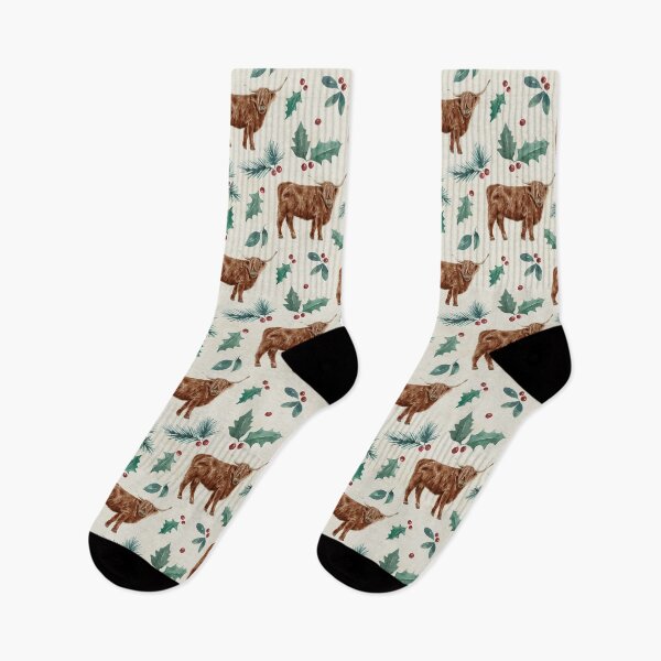 Item preview, Highland Cow Vintage Christmas designed and sold by cateandrainn.