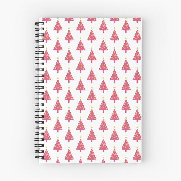 Item preview,  Pink Christmas-Pink Christmas Trees on a White Background All Over Pattern designed and sold by MimsTees.
