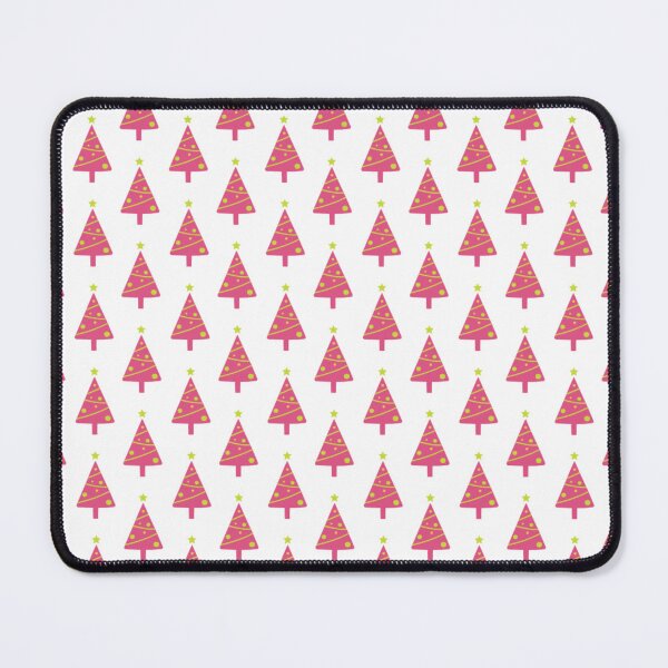 Item preview,  Pink Christmas-Pink Christmas Trees on a White Background All Over Pattern designed and sold by MimsTees.