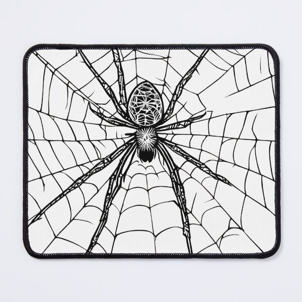 Item preview, scary spider on a cobweb in halloween style designed and sold by in-leggings.