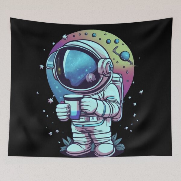 Item preview, Astronaut drinking coffee designed and sold by Tedos7.