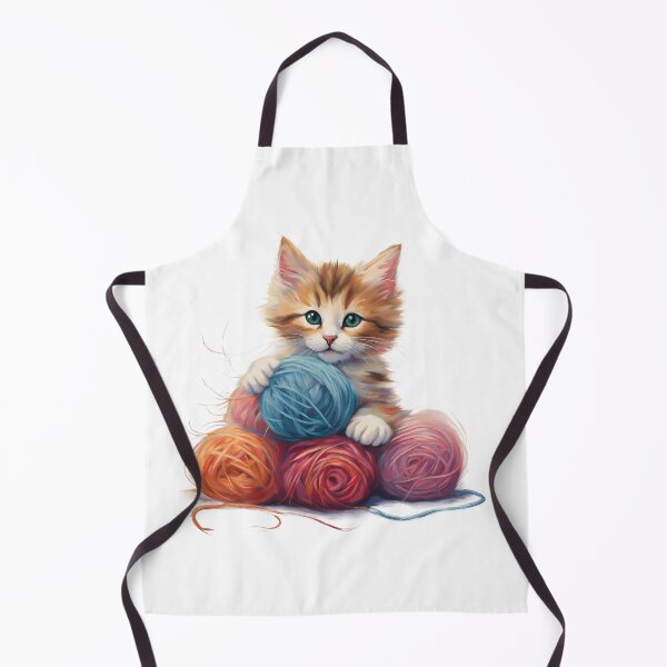 Item preview, Kitten and yarn rolls designed and sold by Vibes-vintage.