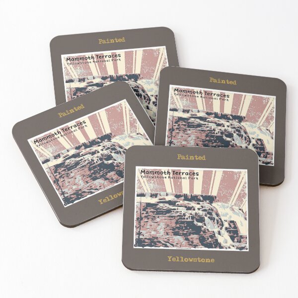 Item preview, Oil Paint image of Mammoth Terraces in Yellowstone National Park designed and sold by SmyrnaBuffalo.