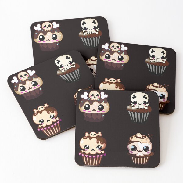 Item preview, Cute Halloween Skull Cupcake designed and sold by Pattern-Way.