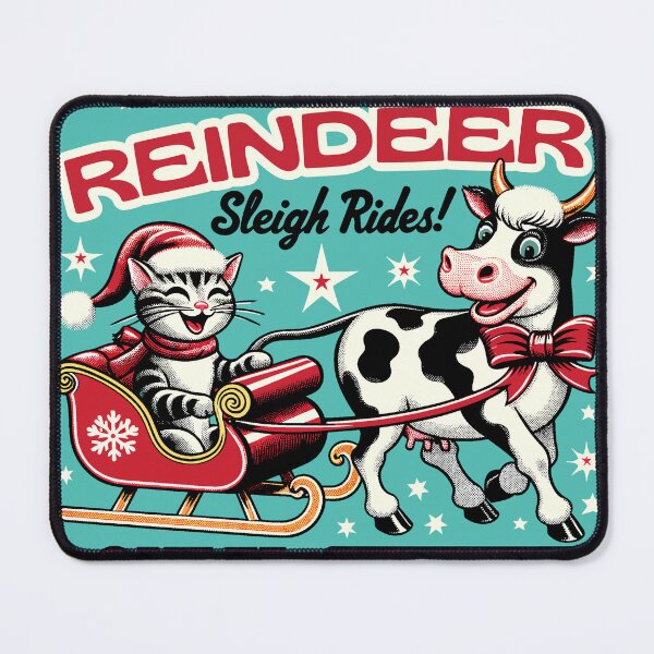 Item preview, Vintage 1950 Reindeer Sleigh Cat Ride designed and sold by ElLocoMus.