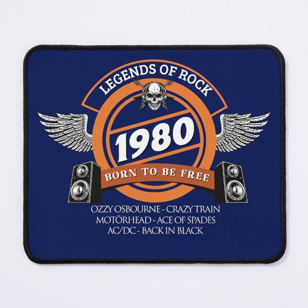 Item preview, RETRO VINTAGE ROCK 1980 - ILLUSTRATION LEGENDS OF ROCK designed and sold by Retro-80-90.
