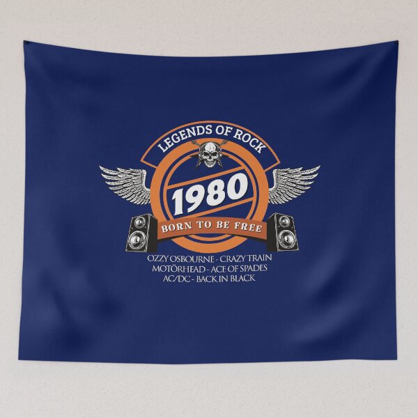 Item preview, RETRO VINTAGE ROCK 1980 - ILLUSTRATION LEGENDS OF ROCK designed and sold by Retro-80-90.