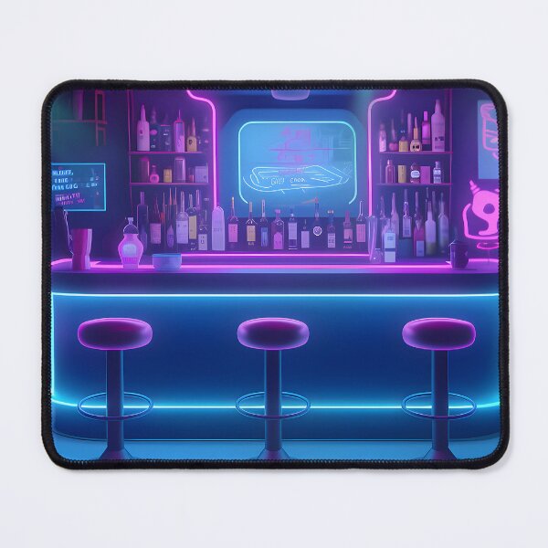 Item preview, Futuristic Pink and Purple Cyberpunk Bar designed and sold by BadLuckByDesign.