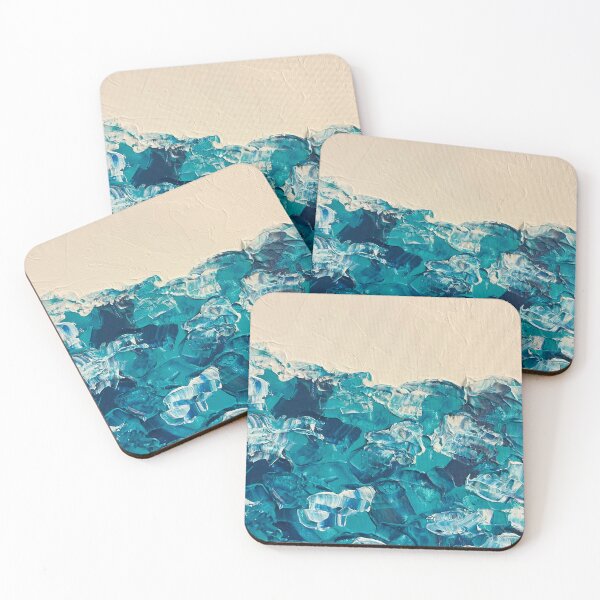 Item preview, Rough Waters Abstract Blue Ocean Waves Painting designed and sold by Laura KendallZimmermann.