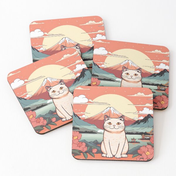 Item preview, Cuadro ukiyoe de un gato sonriente. designed and sold by sakurashorty.