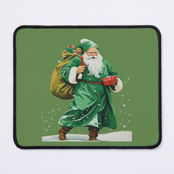 Item preview, Victorian Father Christmas Wearing Retro Green Robe Cut Out designed and sold by taiche.