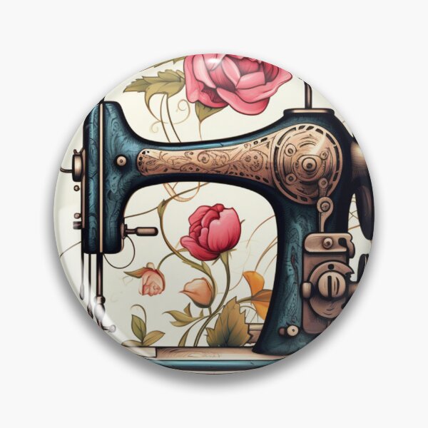 Item preview, Sewing Machine Vintage Floral Seamstress  designed and sold by SimplyMerely.