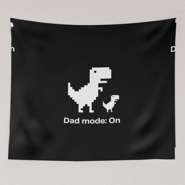 Item preview, DAD MODE: ON DARK Dinosaur gamer Father dad daddy designed and sold by Rukyta.