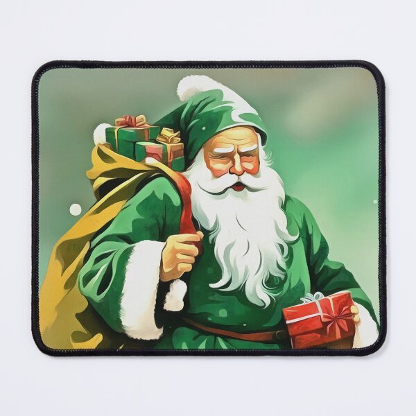 Item preview, Victorian Father Christmas Wearing Retro Green Robe designed and sold by taiche.