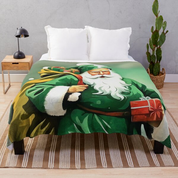 Item preview, Victorian Father Christmas Wearing Retro Green Robe designed and sold by taiche.