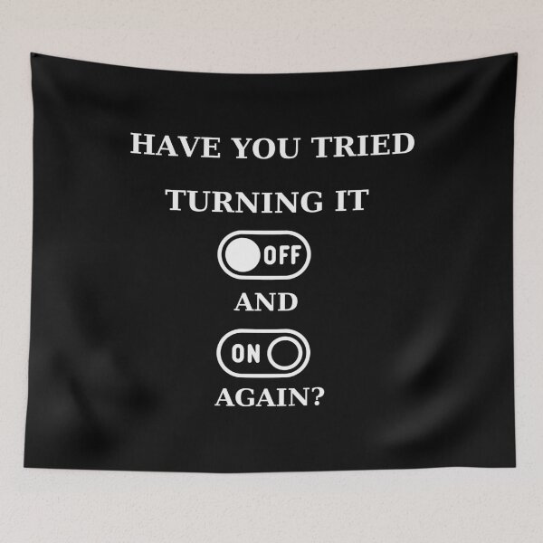 Item preview, Tech Humor: Turn It Off, Turn It On designed and sold by ChicTrendz.