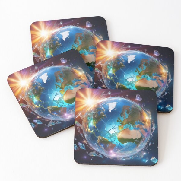 Item preview, planet Earth, Broken Glass effect,  designed and sold by aipaint.