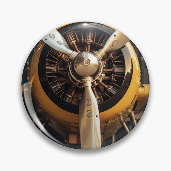 Item preview, Vintage Airplane Propeller Front View Single Engine designed and sold by SimplyMerely.