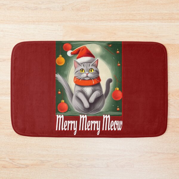 Item preview, Merry Meow - cat with a Santa hat to fall in love with designed and sold by kikidu21.