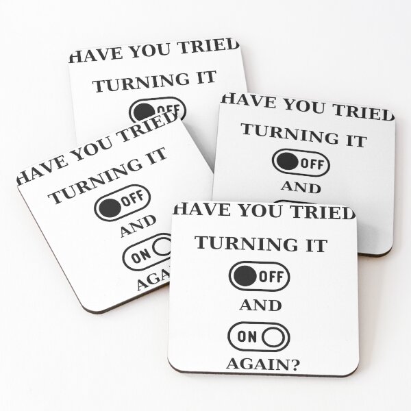 Item preview, Tech Humor: Turn It Off and On Again designed and sold by ChicTrendz.