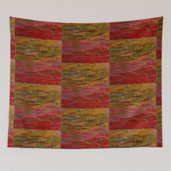 Item preview, At Sunset Abstract Gold and Red Painting designed and sold by Laura KendallZimmermann.