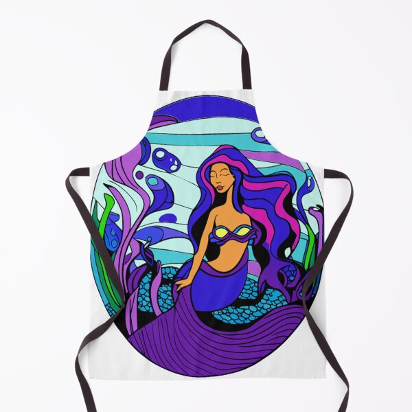 Item preview, The purple-haired mermaid designed and sold by UpliftedUniques.