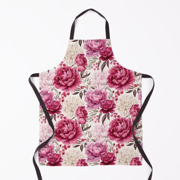Item preview, Watercolor Cranberry Peonies Pattern  designed and sold by peachculture.