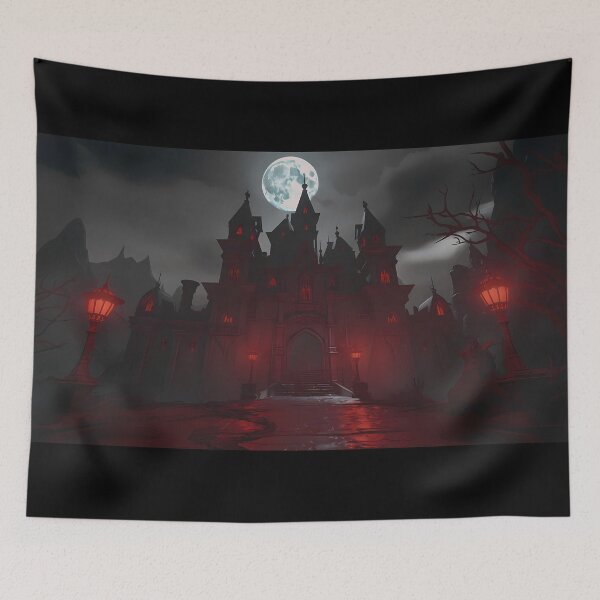 Item preview, Red Blood Moon Haunted Castle designed and sold by BadLuckByDesign.