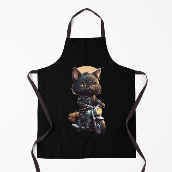Item preview, cat happily touring on a motorcycle designed and sold by TayyarProduct.