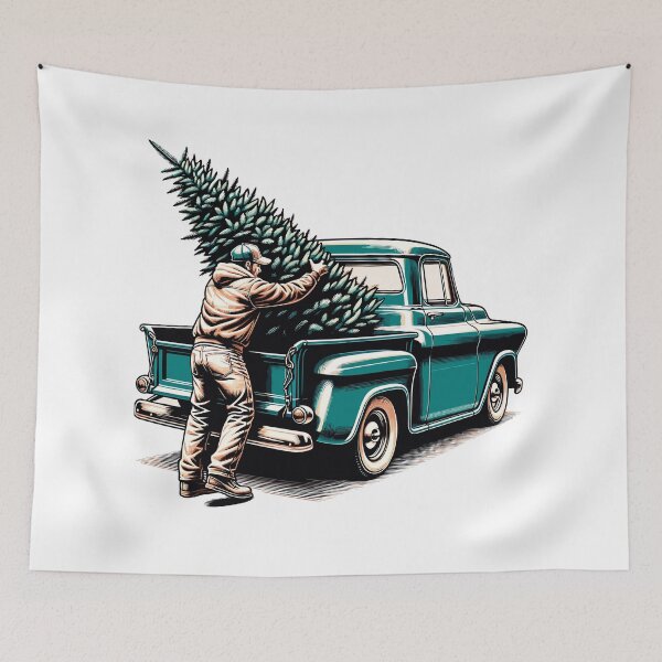 Item preview, Pick-up truck Chevy Apache step-side Christmas tree 1950 designed and sold by Martymcflay.