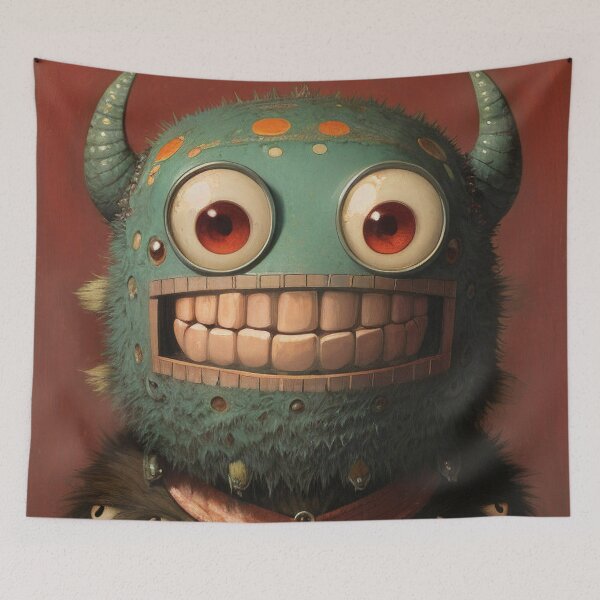 Item preview, Cute Little Monster Portrait Quirky Creature Art designed and sold by d03090.
