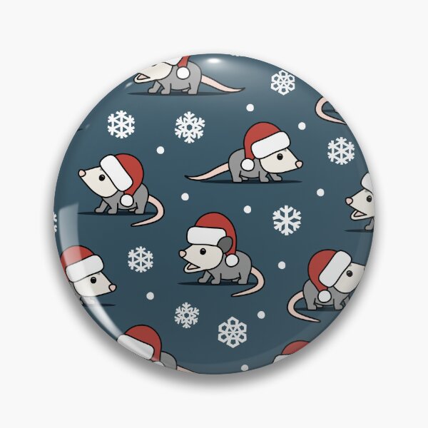 Item preview, cute christmas opossums - dark blue designed and sold by littlearrow.