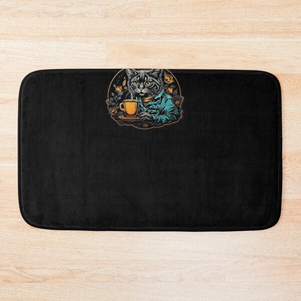 Item preview, Vintage Cute Black Cat Drink Coffee designed and sold by Desfix.