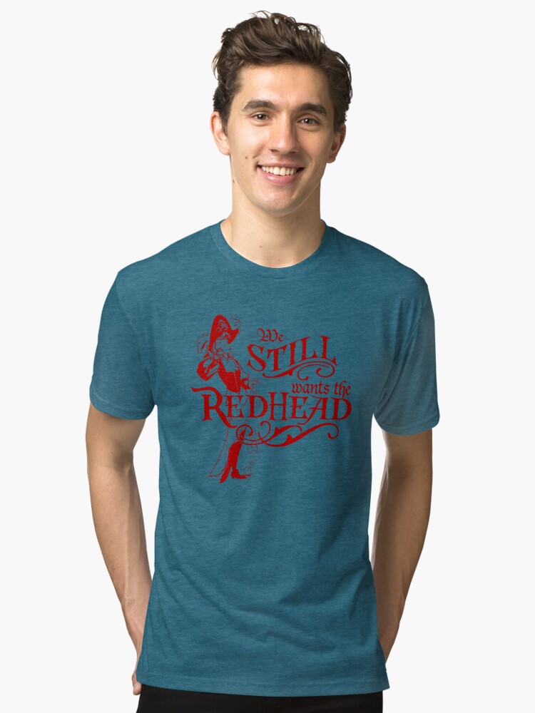  We Wants the Redhead Caribbean Pirates Shirt : Clothing, Shoes  & Jewelry