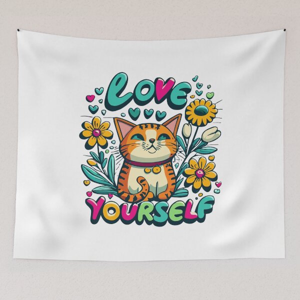Item preview, Love Yourself, Love Cats  designed and sold by ZingZone.