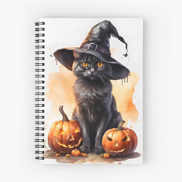 Item preview, Watercolor Halloween cute black cat designed and sold by Zenalia.