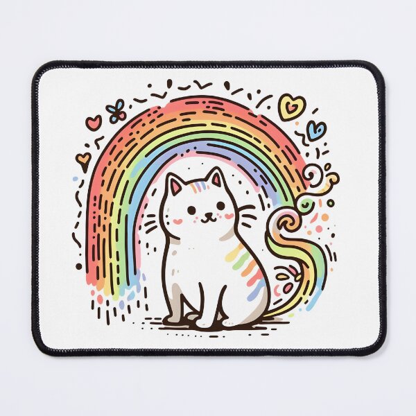 Item preview, cat and rainbow designed and sold by ArisaHong.
