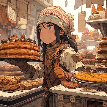 Anime girl in Bakery by CptGui
