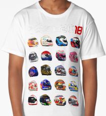 Formula 1 2018, new helmets of drivers Long T-Shirt
