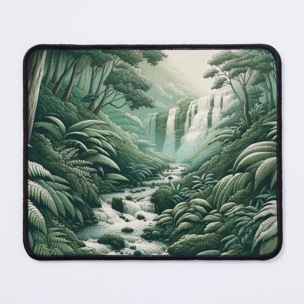 Item preview, Enchanted Forest Glade with Waterfall designed and sold by PictorialWhimsy.