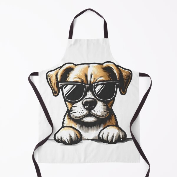 Item preview, funny dog wearing glasses designed and sold by ArisaHong.