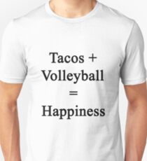 Tacos + Volleyball = Happiness Unisex T-Shirt