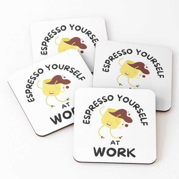 Item preview, Espresso yourself at work coffee office mug designed and sold by Rukyta.