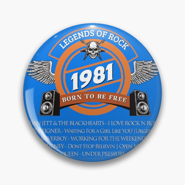 Item preview, RETRO VINTAGE ROCK 1981 - ILLUSTRATION LEGENDS OF ROCK designed and sold by Retro-80-90.