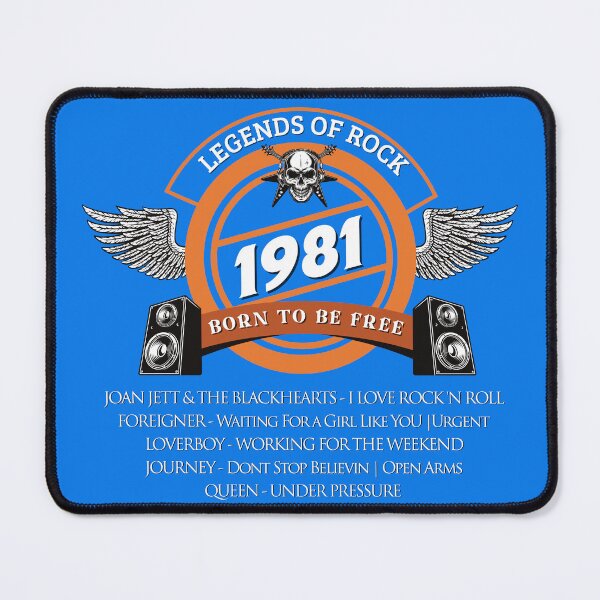 Item preview, RETRO VINTAGE ROCK 1981 - ILLUSTRATION LEGENDS OF ROCK designed and sold by Retro-80-90.