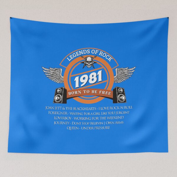 Item preview, RETRO VINTAGE ROCK 1981 - ILLUSTRATION LEGENDS OF ROCK designed and sold by Retro-80-90.