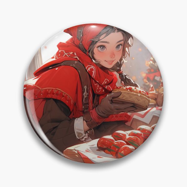 Item preview, Adorable Festive Little Red Riding Hood Anime Girl designed and sold by bubblegoth.