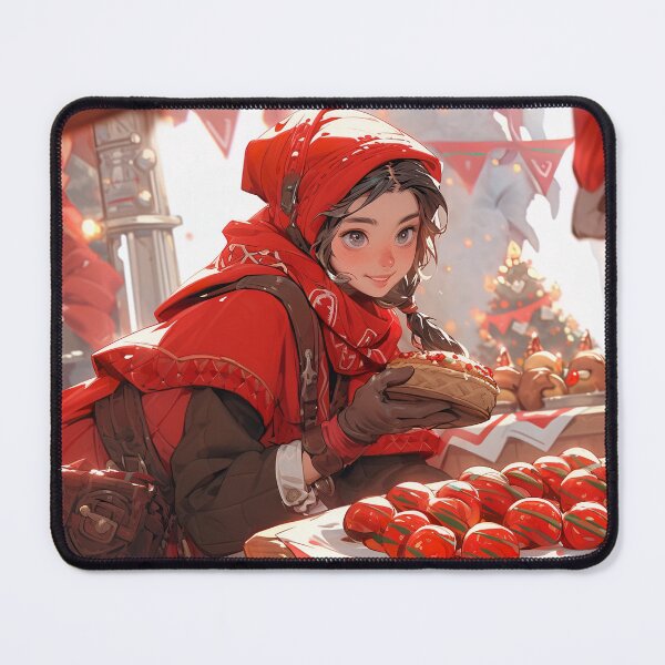 Item preview, Adorable Festive Little Red Riding Hood Anime Girl designed and sold by bubblegoth.
