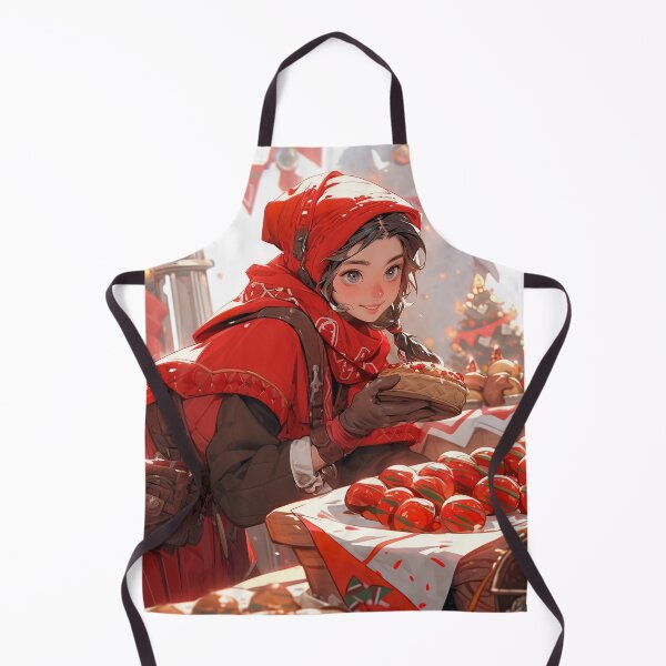 Item preview, Adorable Festive Little Red Riding Hood Anime Girl designed and sold by bubblegoth.