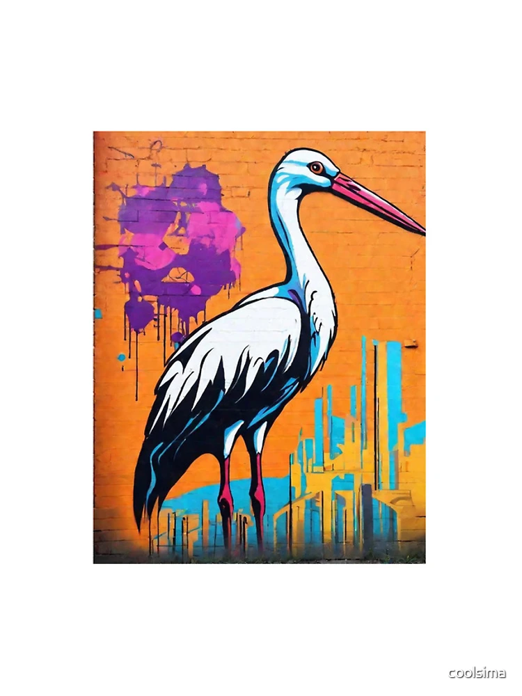 Thumbnail 4 of 4, iPhone Case, stork bird designed and sold by coolsima.